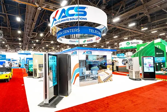 30x30 Custom Booth Rental for ACS at AHR Expo, Designed and Built by Exponents in Las Vegas