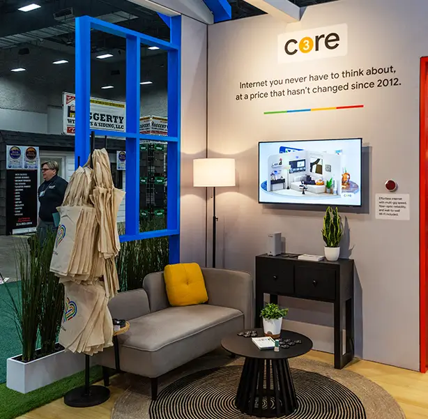 20x20 Gfiber Trade Show Booth Rental!