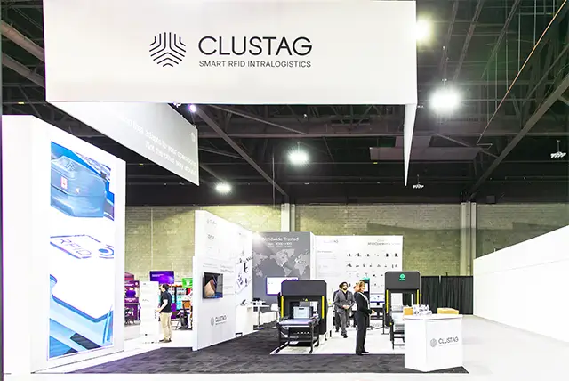 30x60 Custom Exhibit Rental for Clustag at MODEX, Designed and Built by Exponents in Atlanta, GA