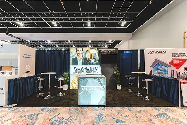 08x10 Trade Show Booth for NFC AMENITY at CAI Annual Conference, Designed and Built by Exponents in Fort Lauderdale