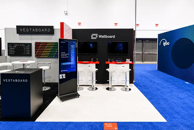 10x10 Trade Show Display for Wallboard at InfoComm, Designed and Built by Exponents in Las Vegas