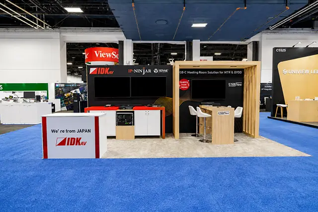 10x20 Trade Show Display for IDK Corporation at InfoComm, Designed and Built by Exponents in Las Vegas