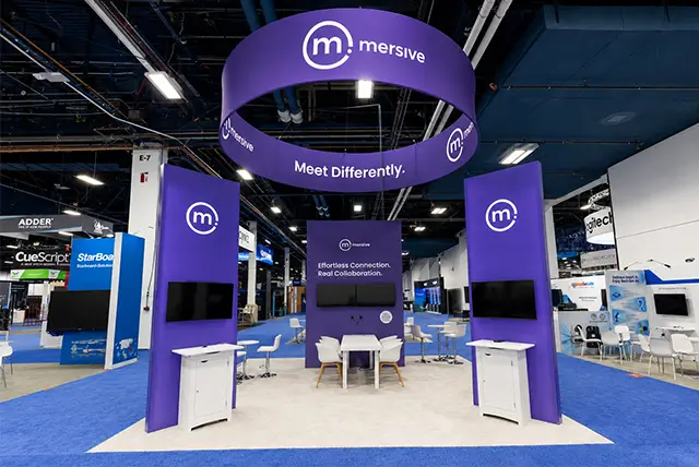 20x20 Trade Show Booth for Mersive at InfoComm, Designed and Built by Exponents in Las Vegas