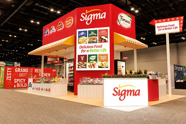 20x40 Custom Exhibit Rental for SIGMA at HFA, Designed and Built by Exponents in San Diego, CA